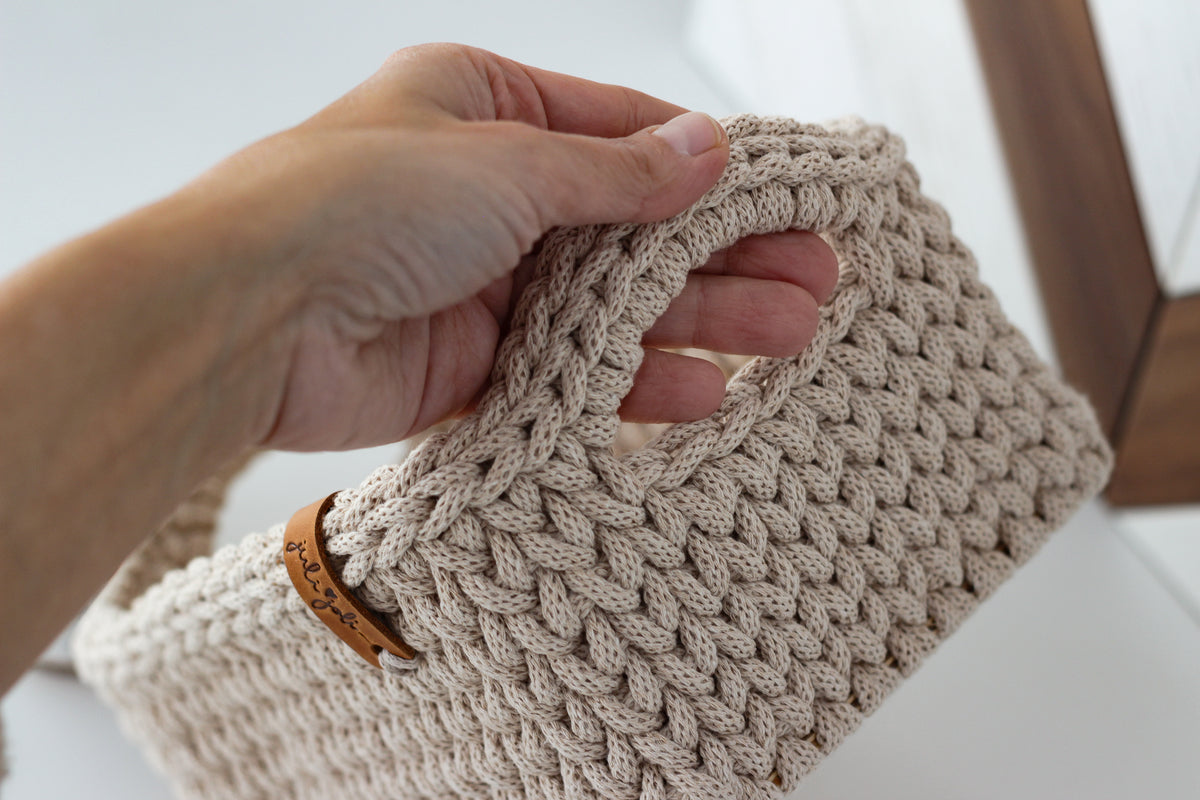 RECTANGLE BASKET MEDIUM | WARM BEIGE
