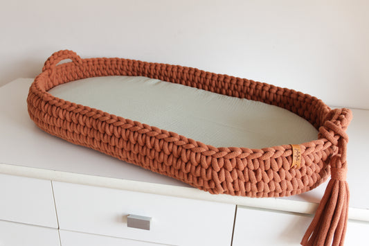 BABY CHANGING BASKET | Terracotta