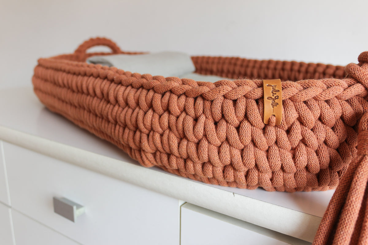 BABY CHANGING BASKET | Terracotta
