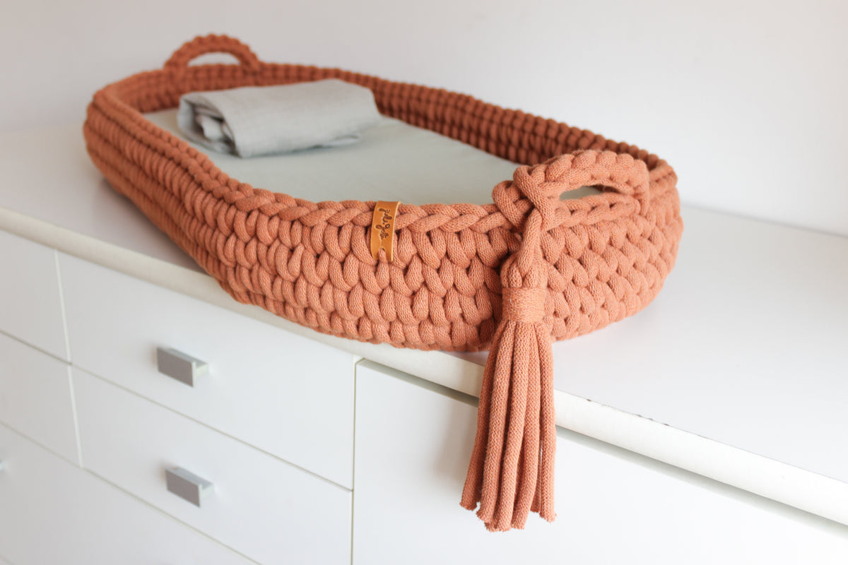 BABY CHANGING BASKET | Terracotta