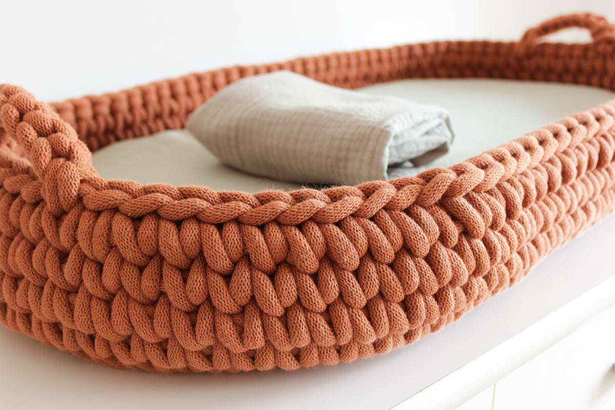 BABY CHANGING BASKET | Terracotta