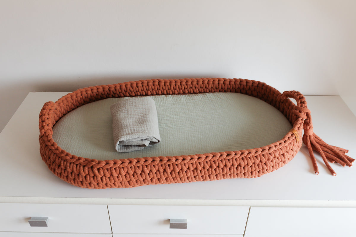 BABY CHANGING BASKET | Terracotta