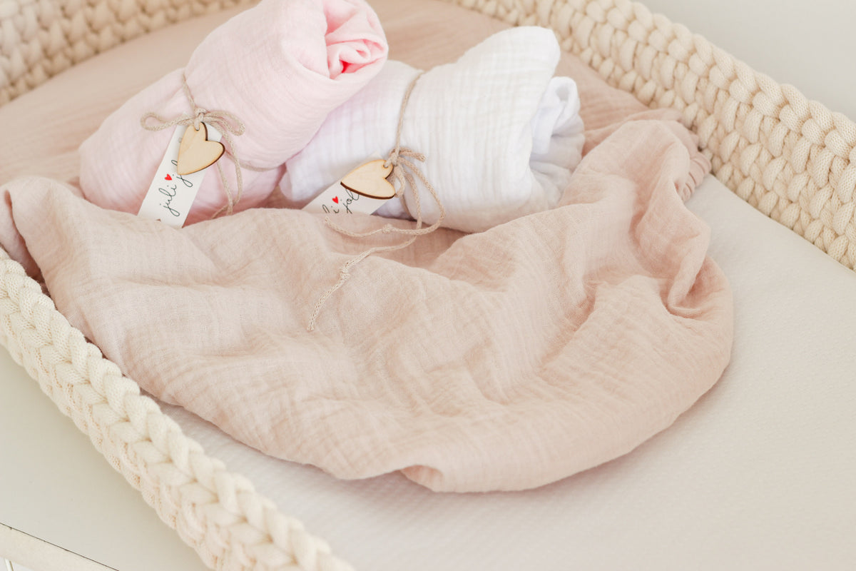MUSLIN FITTED SHEET | LIGHT BEIGE