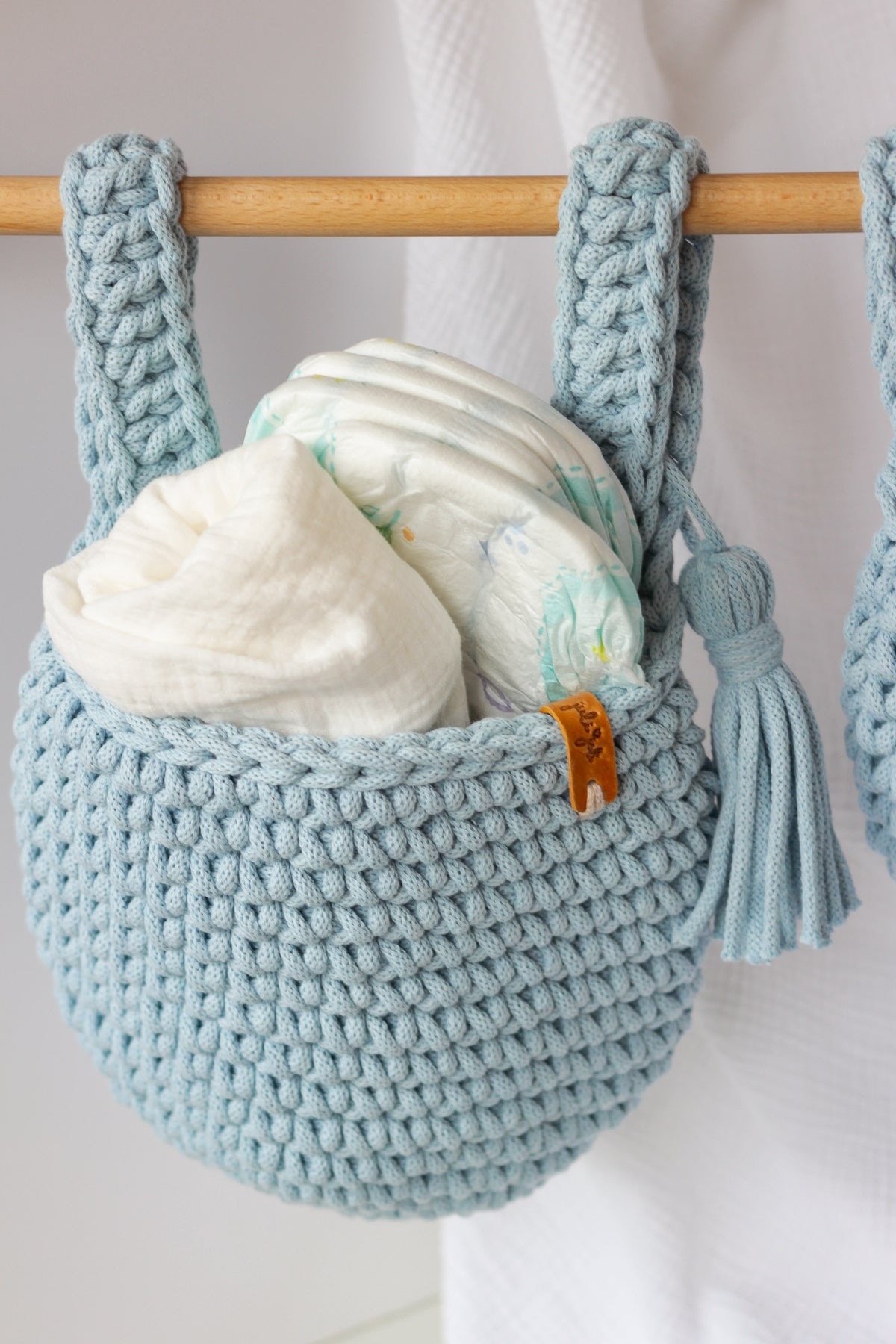 HANGING POCKET BASKETS SET of 2 | MISTY