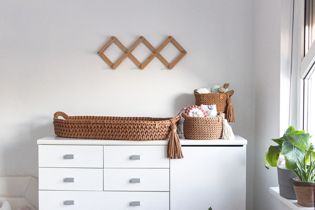 BABY CHANGING BASKET | Caramel