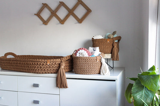 BABY CHANGING BASKET | Caramel