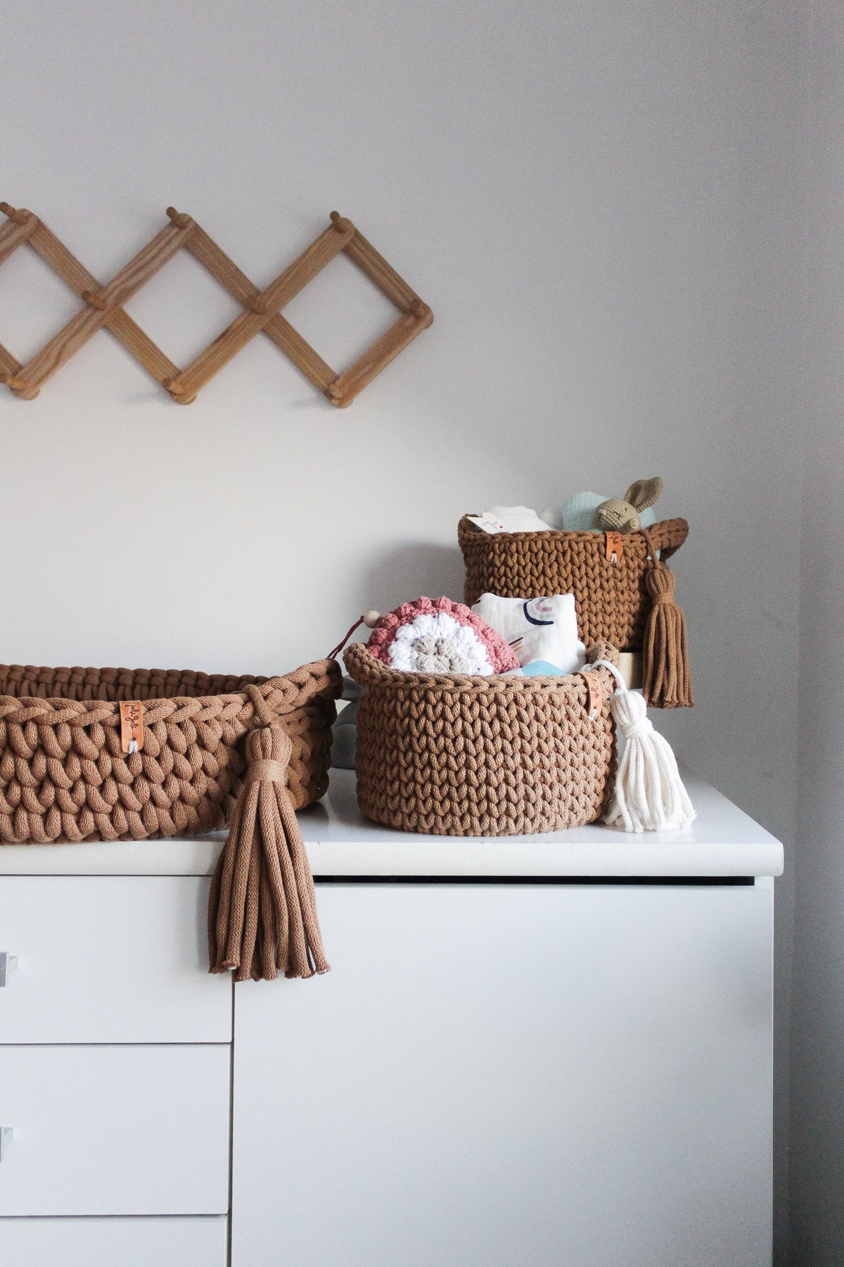 BABY CHANGING BASKET | Caramel