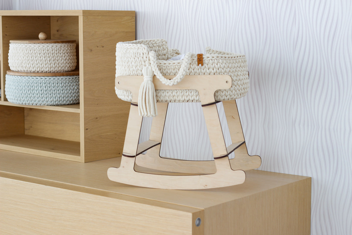 37cm DOLL MOSES BASKET | NATURAL