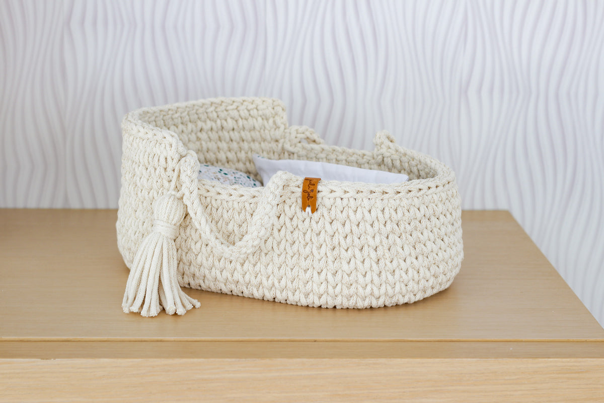 37cm DOLL MOSES BASKET | NATURAL