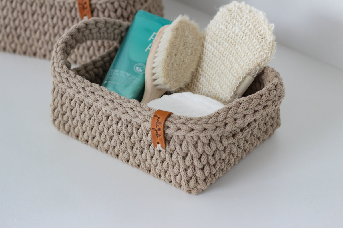 RECTANGLE BASKET LOW | SAND