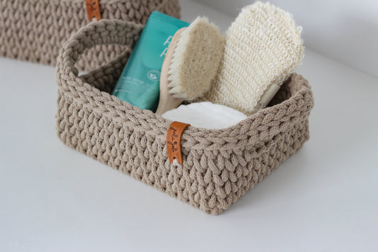 RECTANGLE BASKET LOW | SAND