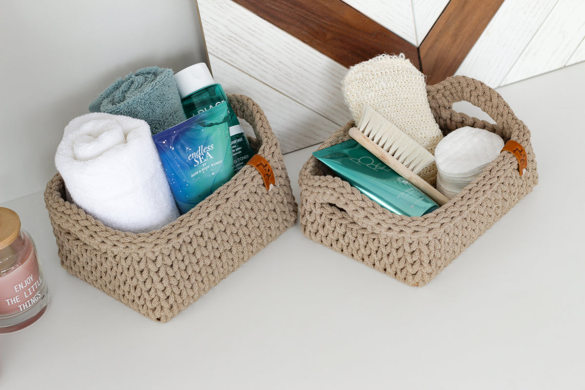 RECTANGLE BASKET LOW | SAND
