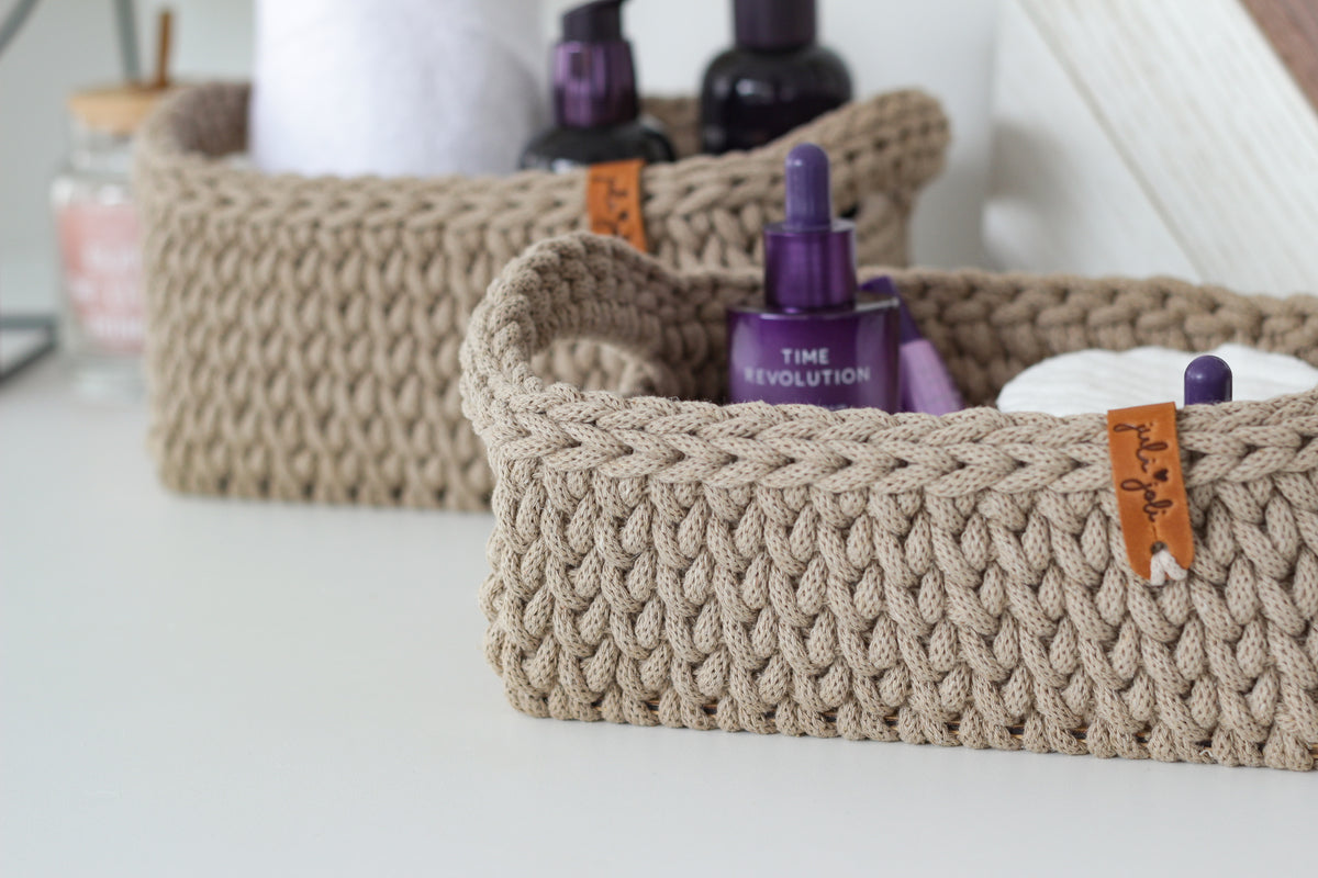 RECTANGLE BASKET LOW | SAND