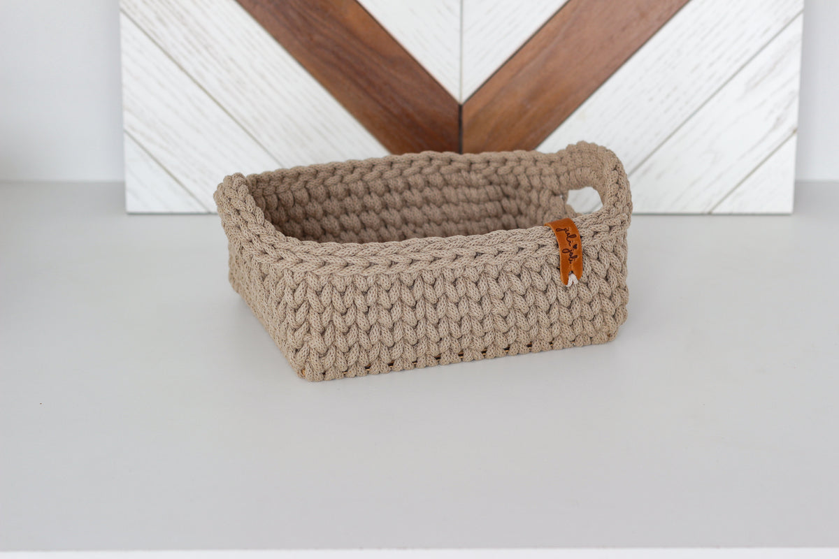 RECTANGLE BASKET LOW | SAND