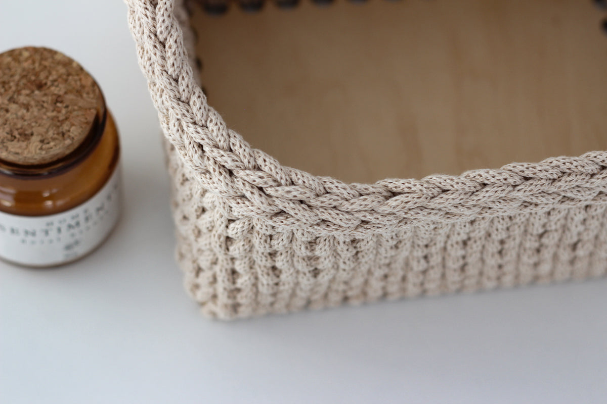 RECTANGLE BASKET MEDIUM | WARM BEIGE