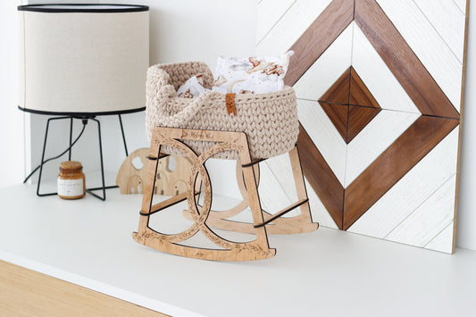 27cm DOLL MOSES BASKET | WARM BEIGE