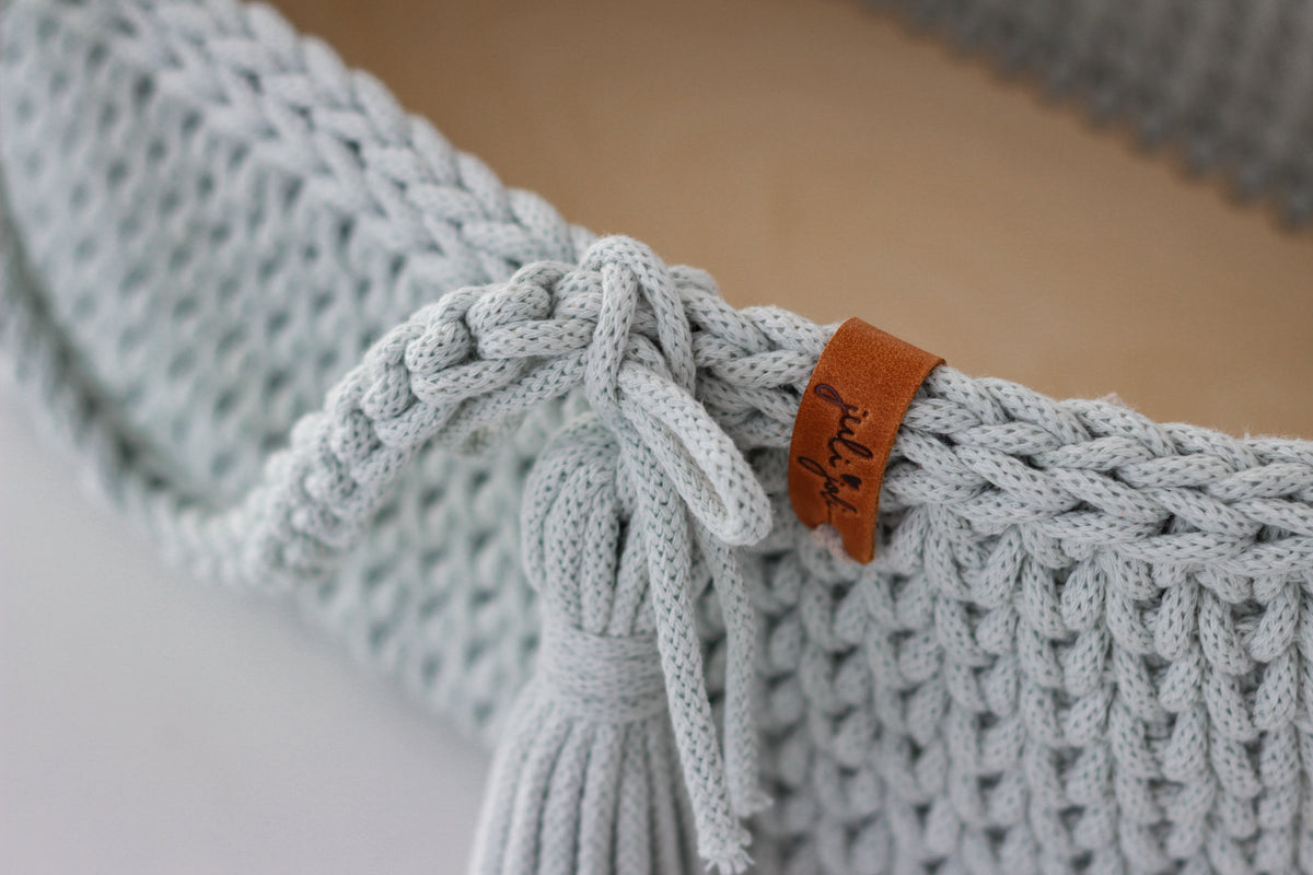 42cm DOLL MOSES BASKET | MILKY GREEN