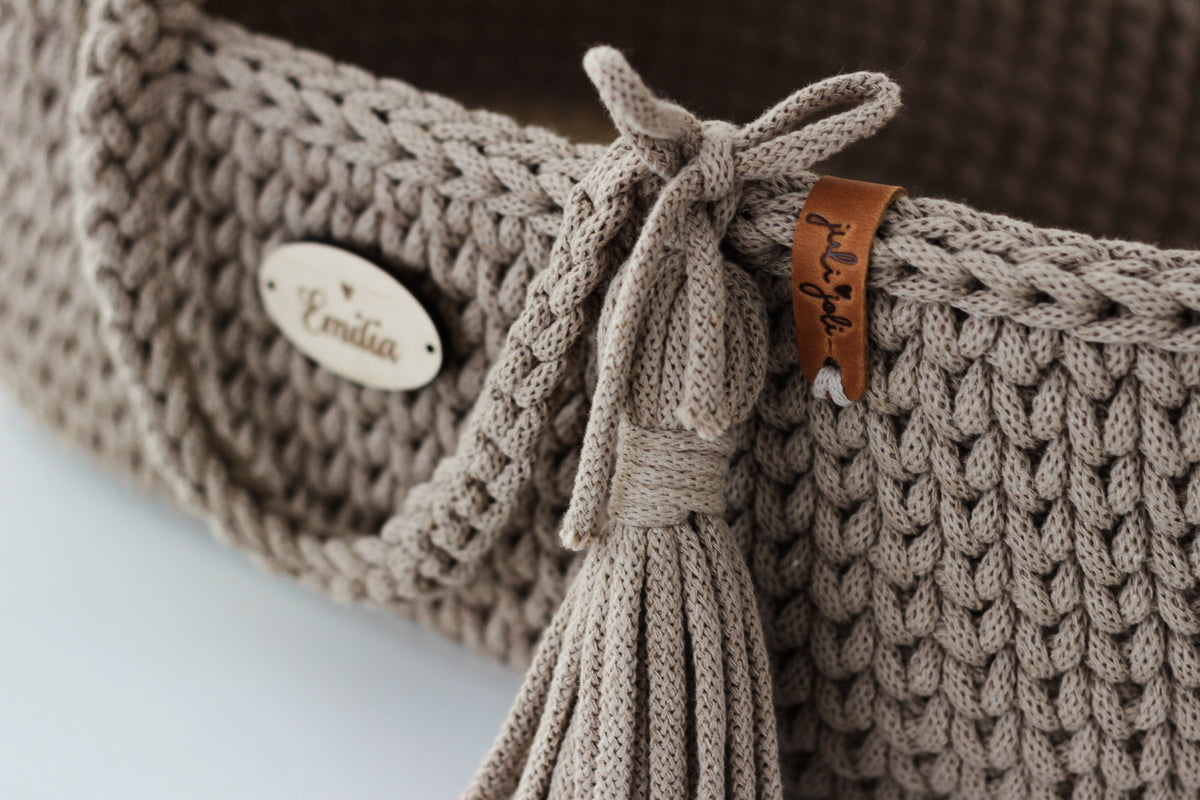 42cm DOLL MOSES BASKET | SAND