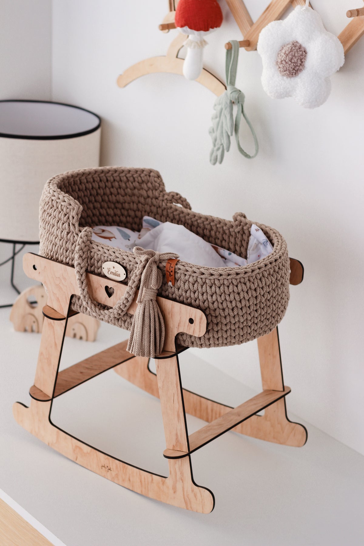 42cm DOLL MOSES BASKET | SAND