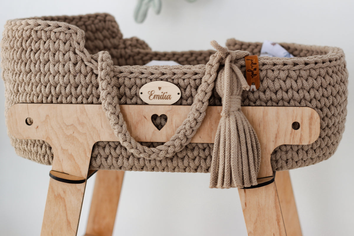 42cm DOLL MOSES BASKET | SAND