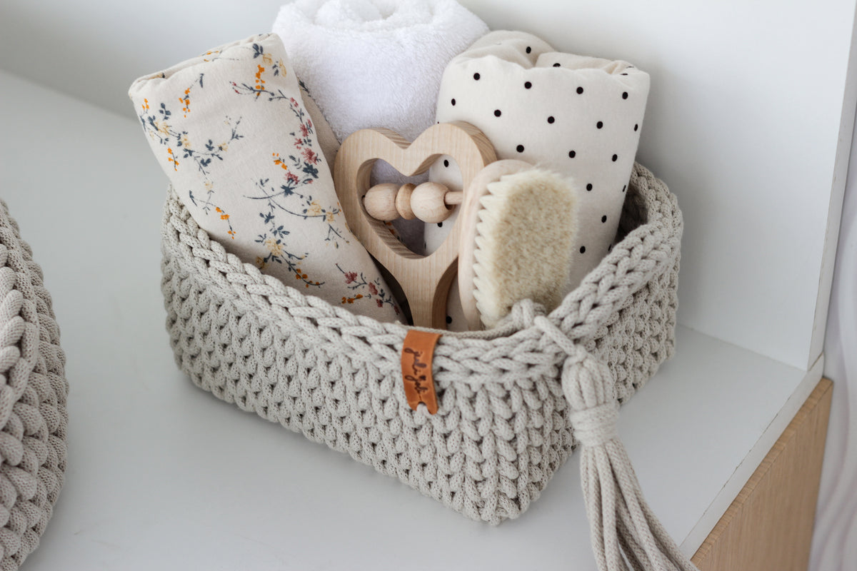 RECTANGLE BASKET MEDIUM | BEIGE