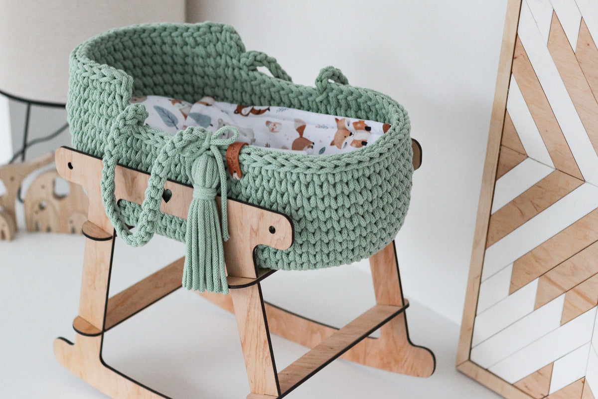 42cm DOLL MOSES BASKET | ALOE