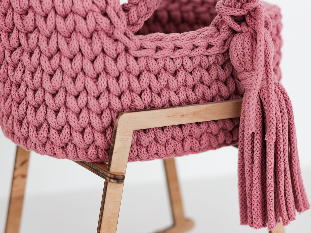 22cm MINI DOLL MOSES BASKET | BLOSSOM