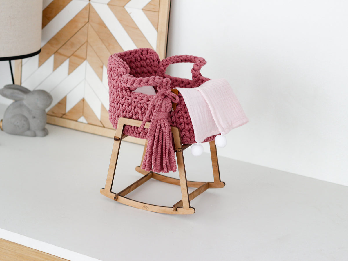 22cm MINI DOLL MOSES BASKET | BLOSSOM