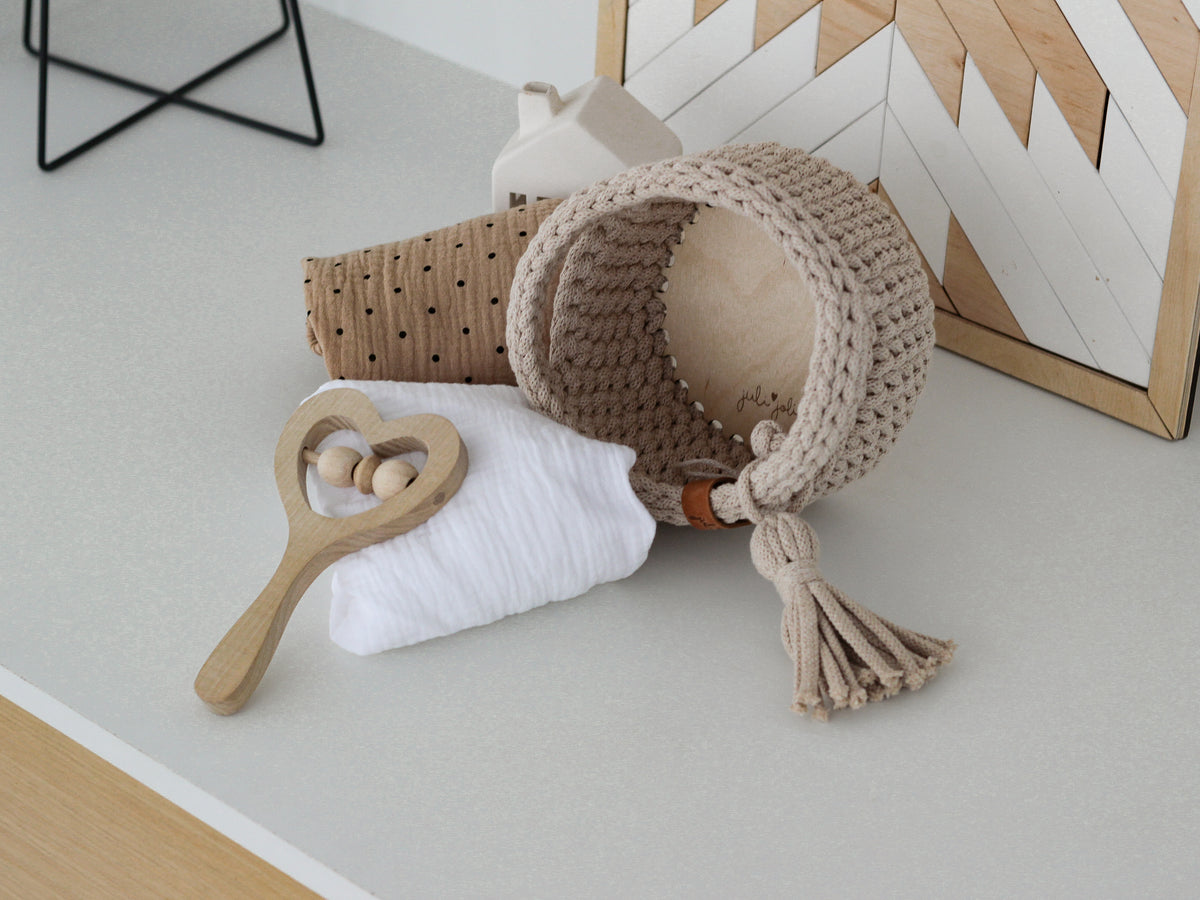ROUND DIAPER BASKET 15cm | WARM BEIGE