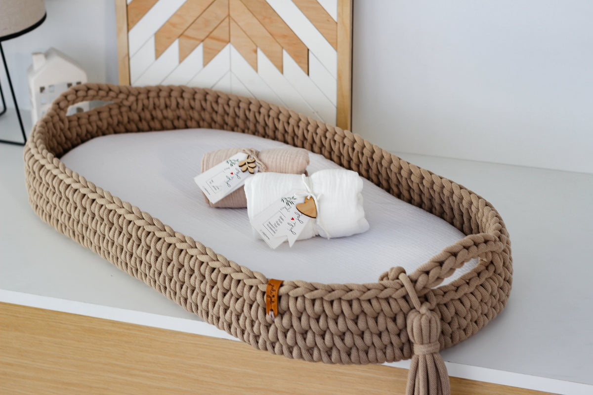BABY SHOWER | SET 2 FITTED SHEETS | SAND