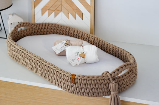 BABY SHOWER | SET 2 FITTED SHEETS | SAND