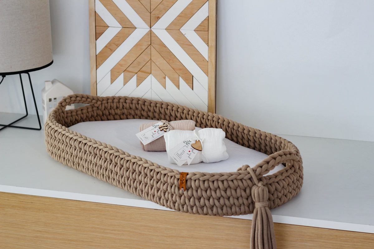 BABY SHOWER | SET 2 FITTED SHEETS | SAND
