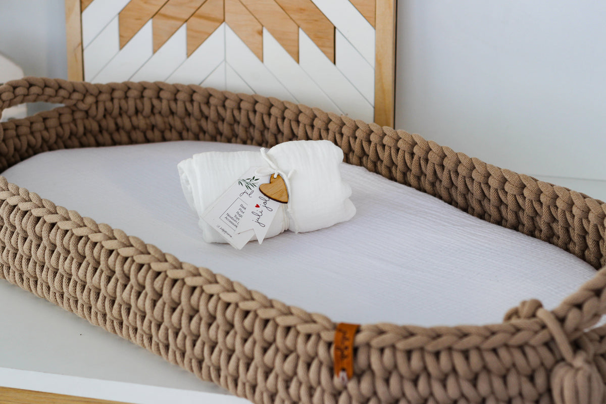 BABY SHOWER | SET FITTED SHEET | SAND