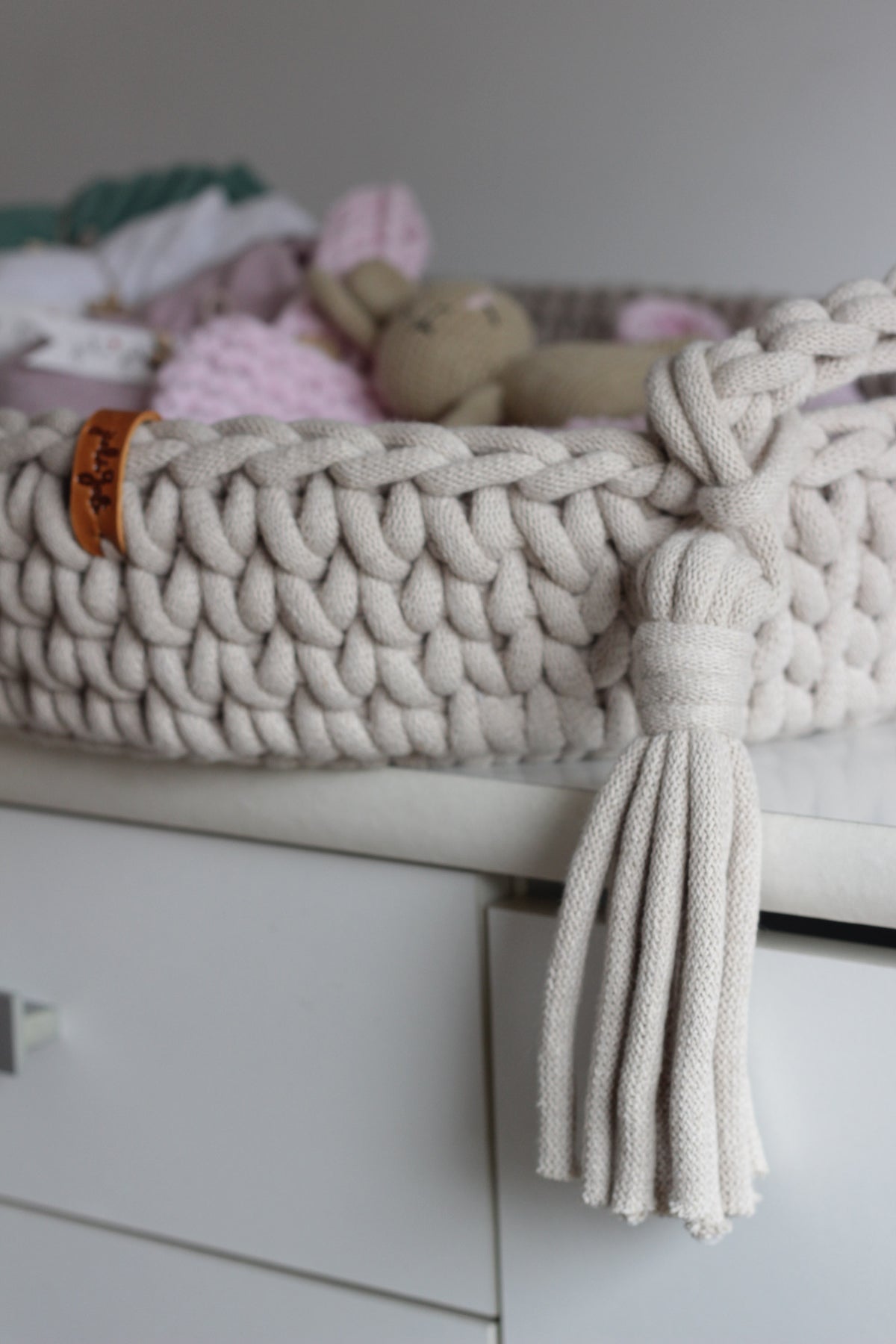 BABY CHANGING BASKET | Beige